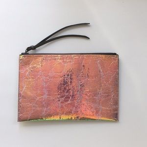 NWT Gold metallic clutch